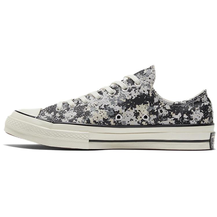 Converse 1970s All Star Chuck 70 Pixel Print Low Top Sneakers Unisex Sneakers Black White Camouflage 170382C