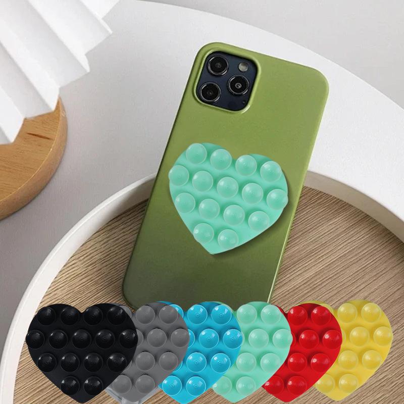 Heart and Fruit Shape Silicone Suction Cup Phone Holder
