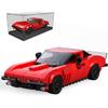 Mould King Speed Champion Corvette Super Car Building Toys with Acrylic Display Case, 27034 Model Car Kits Building Blocks, Classic Chevy Car