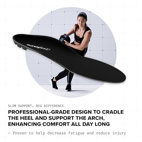 Superfeet Insoles [Authorized Retailer Product] All-Purpose Support Low Arch Shock Absorption Sports Competition Black D (25-27cm)