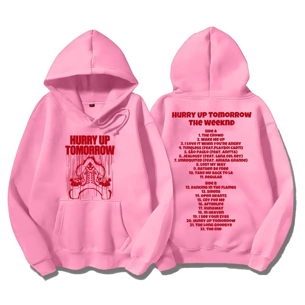 

The Weeknd New Artwork Hurry Up Tomorrow Hoodies Oversize Sweatshirt Women Hip Hop Rock Pullovers High Street Clothing S