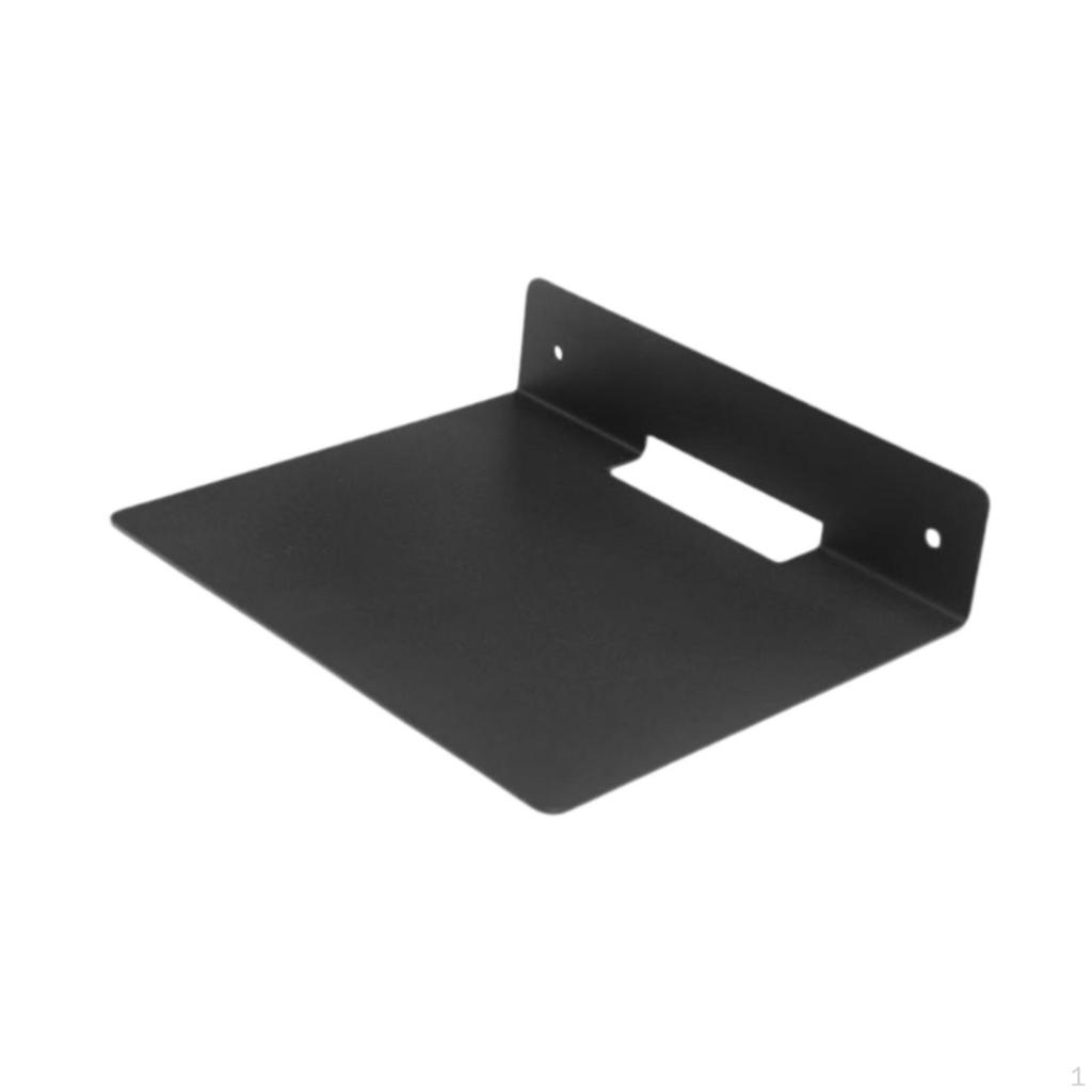 Speaker Wall Mount Float Metal Shelf Cable Management L Shaped Bracket Black for Toy Books