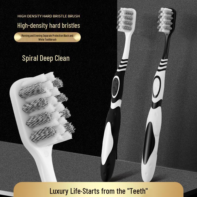 Durable High-End Super Hard Bristle Toothbrush for Adults - Stain and Dirt Removal