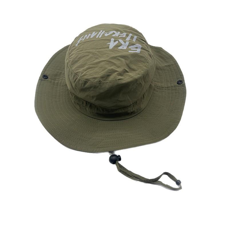 Unisex Foldable Wide Brim Sun Hat Hiking Fishing Outdoor Travel UV Protection Adjustable Chin Strap