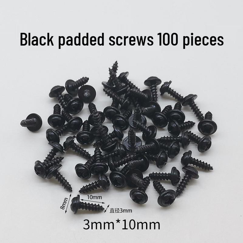 Golden, Silver, and Black Self-Tapping Wide Head Screws with Washers