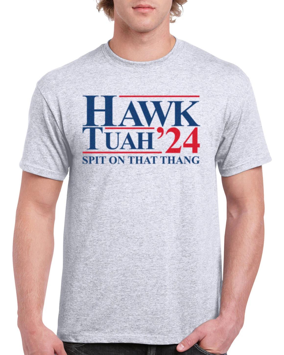 Hawk Tuah T-Shirt Spit on that Thang Meme Girl Viral Social Media Parody Funny XXXL