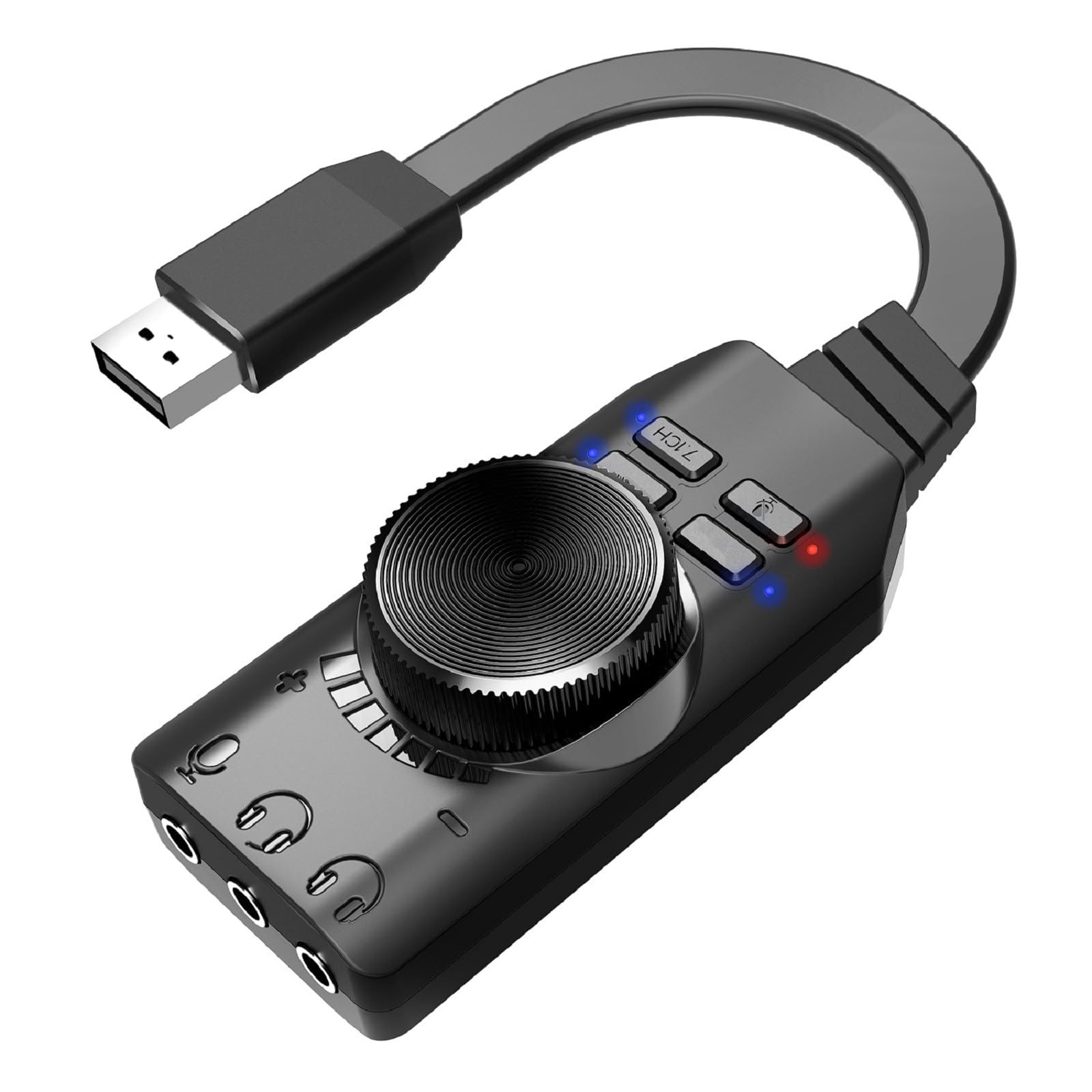 

Адаптер USB звукової карти Адаптер USB аудіороз єму USB Зовнішня звукова карта для ПК Ноутбука Настільного комп ютера 3,5 мм 2.0
