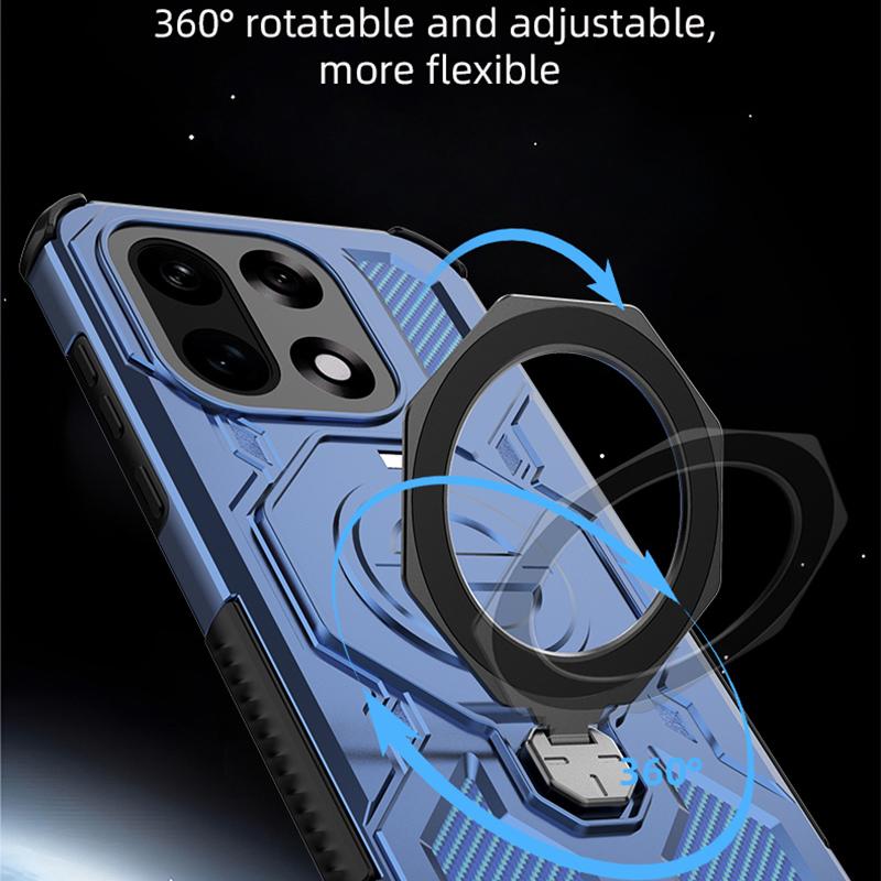 KEYSION Stoßfeste Magnetische Hülle für OnePlus 15 5G TPU+PC Aufrechter Live Metallring Ständer Handy Rückseite für One Plus 1+ 15