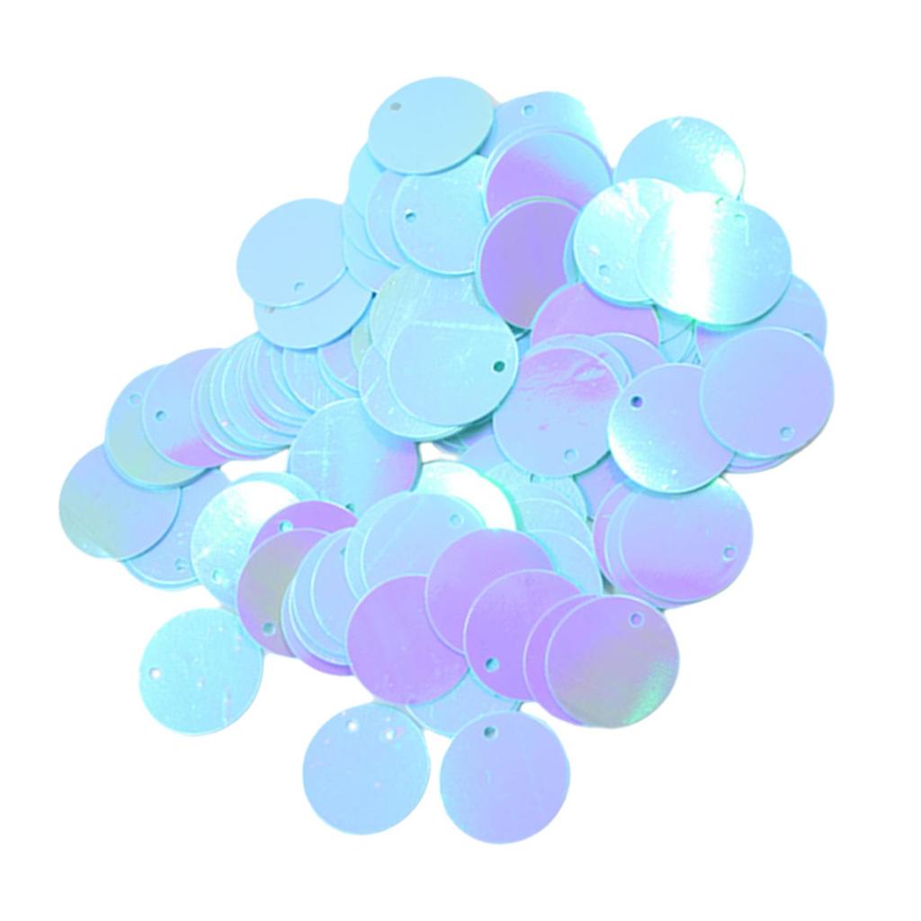 DIY Shiny Round Loose Sequins Paillettes Sewing Craft 16mm Blue