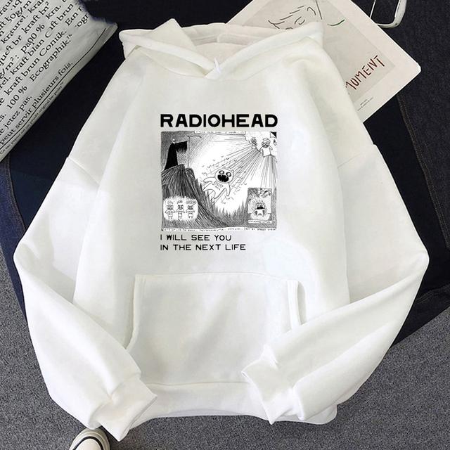 Radiohead RadioIndie Fan Hoodie Funny Graphic Sweatshirts Mens Autumn/Winter Hoodies Pullover Soft Hoody Male Clothing