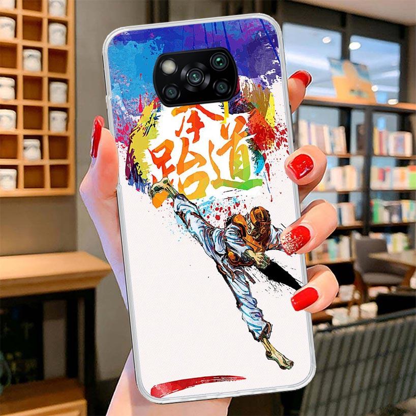 

Kungfu Taekwondo Cover Phone Case For Xiaomi Poco F7 Ultra X7 X6 X5 Pro M7 Redmi 15C 15 13C 13 12C 12 10C 10 9A 9C 9T 9 Shell Po Xiaomi Poco X6 Pro