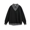 Mens Korean Style Clean Fit Overshirt Hoodie Collar Sweatshirt Casual Long Sleeve Pullover