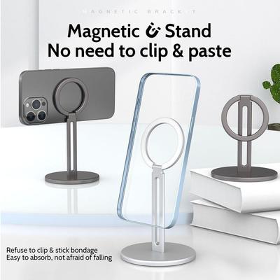 Magnetische Magsafe Handy Halterung iPhone1234 15 Zink-Legierung ist eine Flache Desktop 360-Grad Standfuß