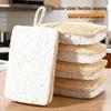 Newcomer Exclusive: Non-Stick Wood Pulp Cotton Loofah Scouring Pad - Double-Sided Kitchen Dishcloth