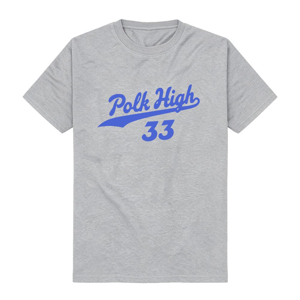 Polk High 33 Retro T-Shirt Married with Children Tees Vintage Baseball Style Short Sleeve Tshirt Crew Neck Casual Daily Clothes