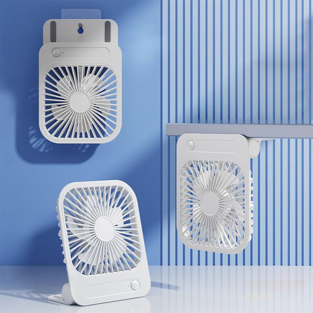 Magnetic Wall-mounted Fan Desk 180°Adjust Air Cooling Fan 4 Speeds Rechargeable Ultra-thin USB Fan for Kitchen Gym Refrigeration