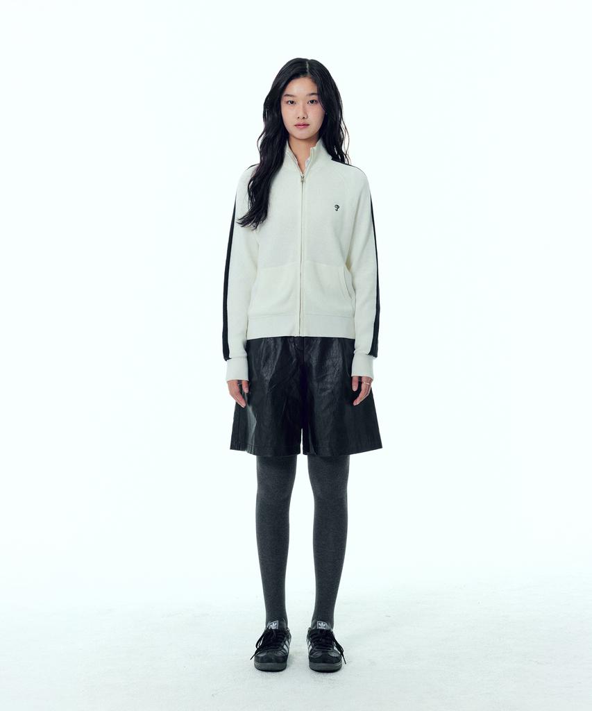 PLAC WOMEN Color-Blocked Zip-Up Ivory