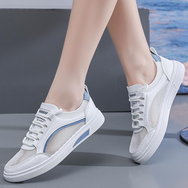 [Customization] Summer Mesh Women's Shoes Casual Shoes Non-slip and Wear-resistant Lightweight Single Shoes Soft Sole Versatile Korean White Shoes