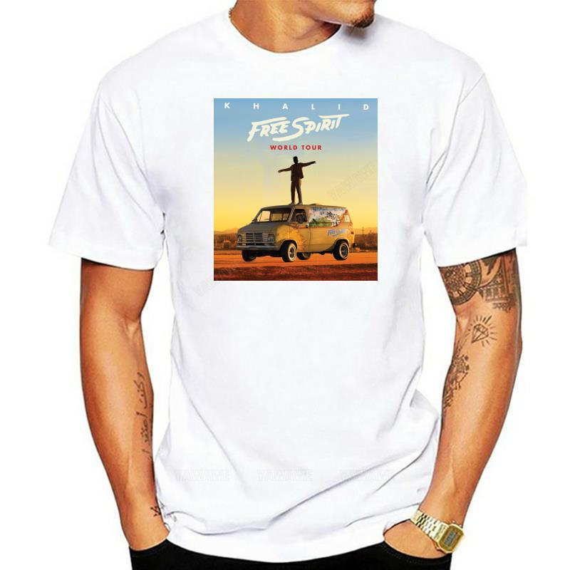Mens t shirts vintage style short sleeve Khalid Free Spirit World Tour Unisex TShirt Full Size S3XL male black tops unisex tee S