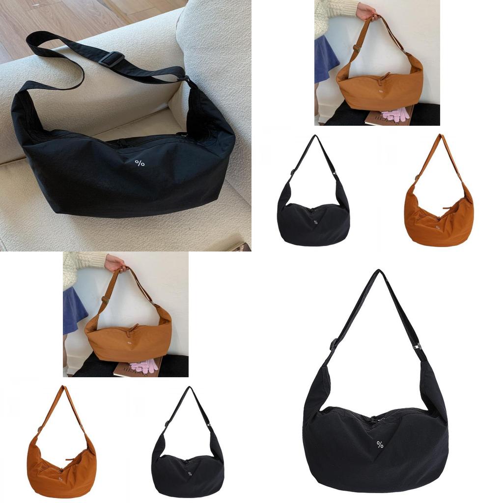 Nylon Casual Crossbody Bag With Metal Accents For Daily Use