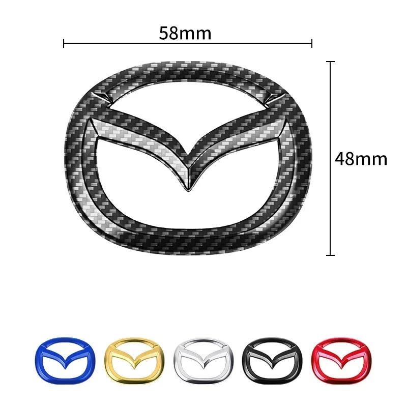 1 st ABS Bilrattens Mittemblem Klistermärke för Mazda 3 CX3 CX4 CX5 CX7 CX8 CX9 CX30 RX7 Atenza Axela Inredningsdekoration
