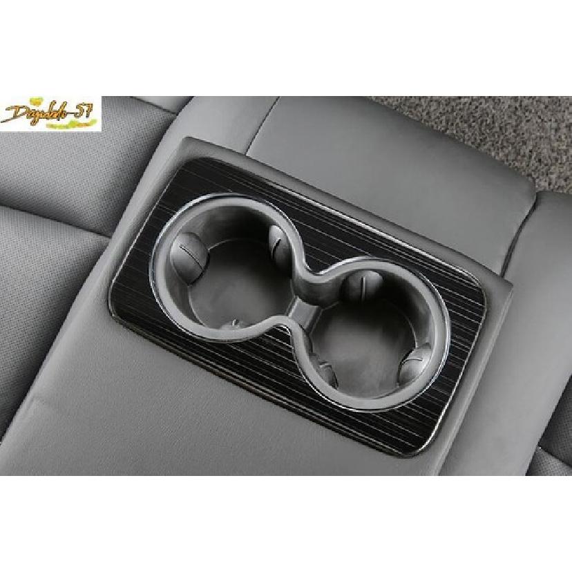 For Cadillac XT6 - Black Titanium Rear Water Cup Panel Frame Trim