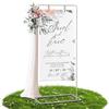 Wedding Sign Display Stand with 2 Leather Hanging Straps Wedding Welcome Sign Stand for Party Baby Shower Graduation Ceremony