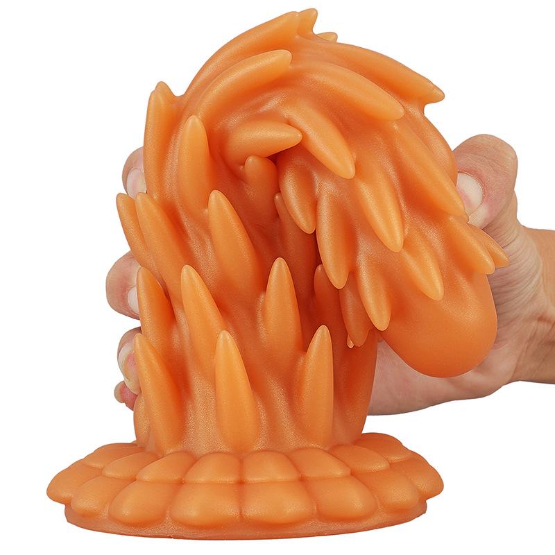 Colorful Luminous Silicone Hedgehog Anal Plug - Outdoor SM Toy for Rear Stimulation
