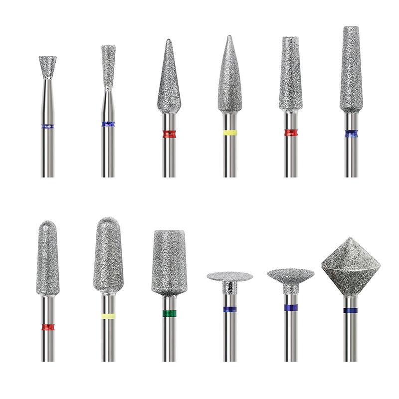 Diamond Nail Drill Bit Mill Cutter All For Manicure Machine Bit Tools Accessories Cuticle Clean For Removing Nail Gel