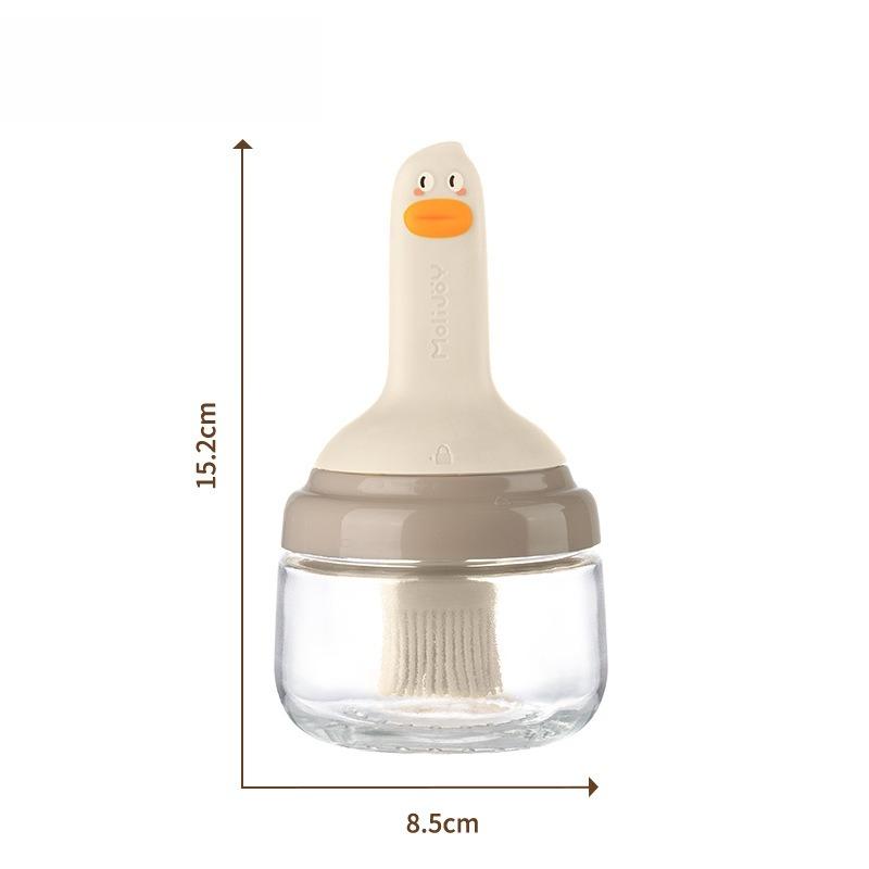 

Oil Brush Kitchen Pancake High Temperature Resistant Sealed Food Grade Barbecue Baking Integrated Bottle серый