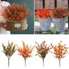 Set of 12 Artificial Fall Leaf Branches for Table Arrangements Long Eucalyptuses Stems Home Decoration Party Accessory
