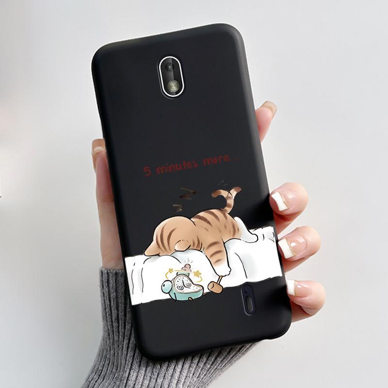 Matte Soft TPU Case For Nokia 1 Plus 2 2.1 2.2 Phone Case Luxury Cute Love Rabbit Funny Cat Black Silicone Ultra Thin Back Cover