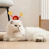 Adjustable Pet New Year Hat Chinese Style Pet Knitted Hat Cute Pet God of Wealth Hat  Christma Day