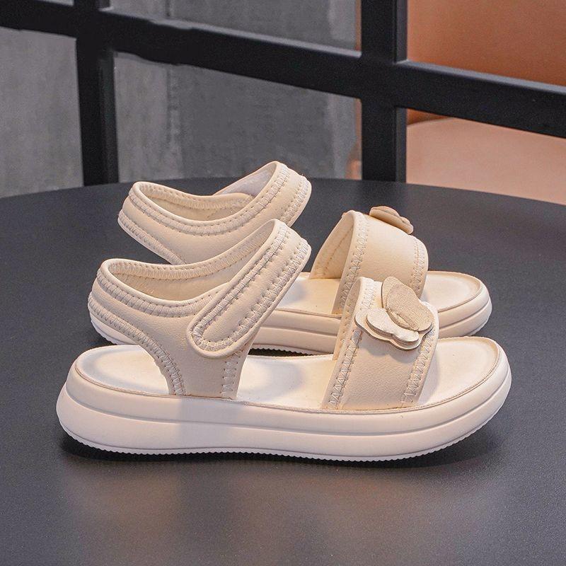Sandalias de Princesa de Verano 2026 para Niñas con Punta Abierta - Zapatos de Playa de Suela Blanda