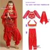 Costume da Danza Indiana per Bambini: Costume per Esibizione di Danza del Ventre e Minoranze dello Xinjiang per Bambina
