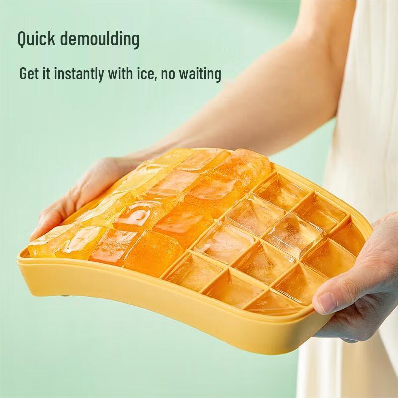 COOKER KING 28-Grid Ice Cube Tray with Lid and Storage Box