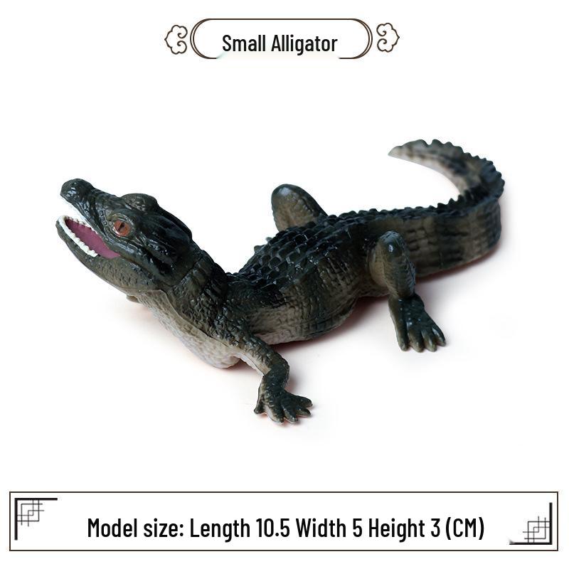 Small Chinese Alligator and Crocodile Solid Toy Model