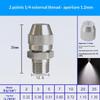 0.6 0.8 1.0 1.2 1.5 2.0Mm Hole Stainless Steel Nozzle Adjustable Steam Volume For Fog Cannon Machine 1/8' 1/4' 3/8' 1/2'