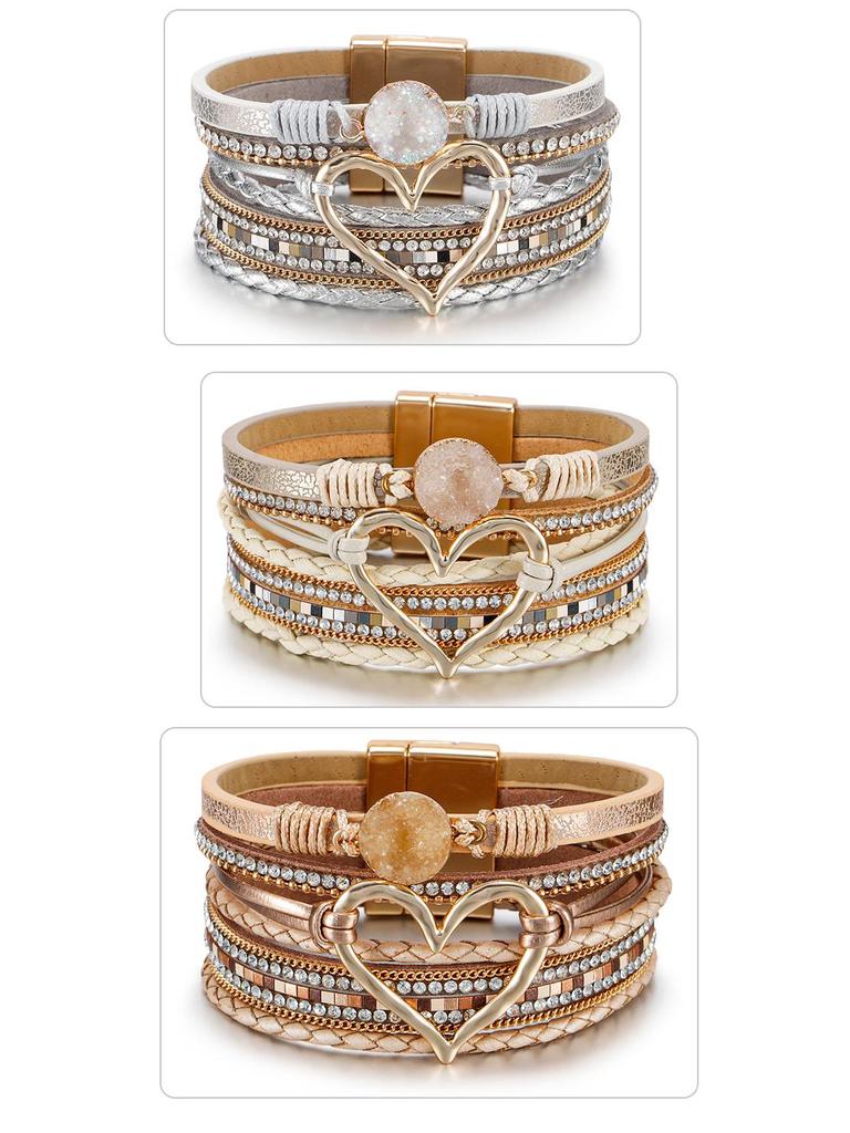 Bohemian Braided Rope Love Bracelet - Student Jewelry, Niche European & American Style