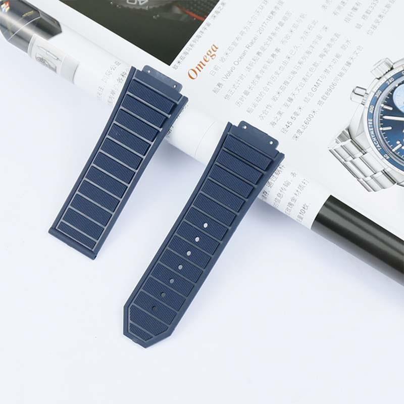 Men's Rubber Strap For HUBLOT Series Sports Strap 19mm*29mm Women's Silicone Rubber Strap Folding Buckle 24mm Watch Accessories