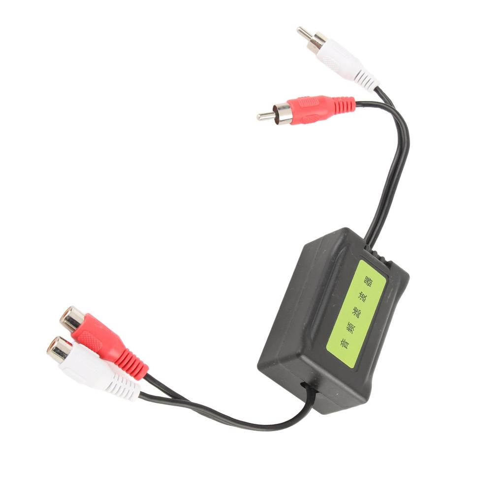 Radio Noise Filter Ground Loop Isolator RCA Connectors 3.5mm 0.1in Car Stereo Voice Frequency Filter for Car