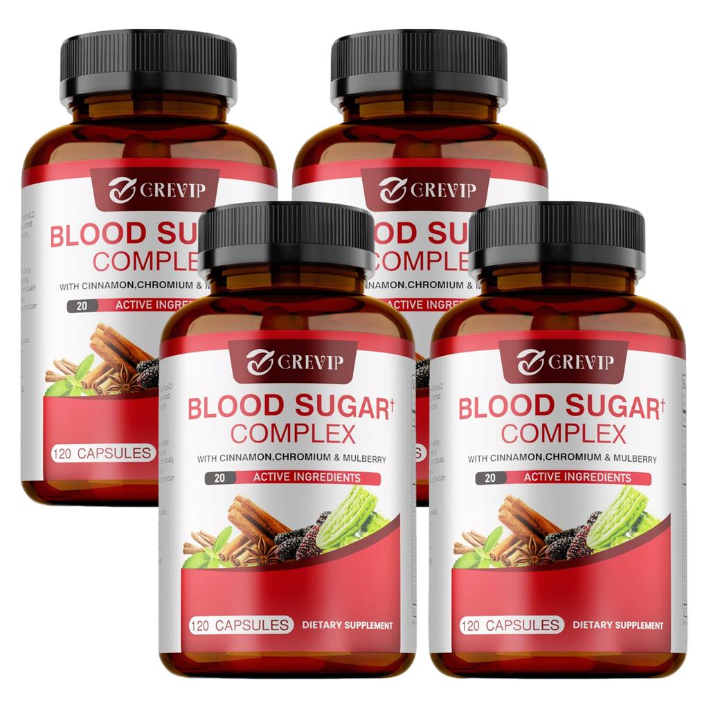 GREVIP Cinnamon, Chromium, and Mulberry Leaf Extract Supplement – 20 Active Ingredients – Supports Glucose Metabolism Health
