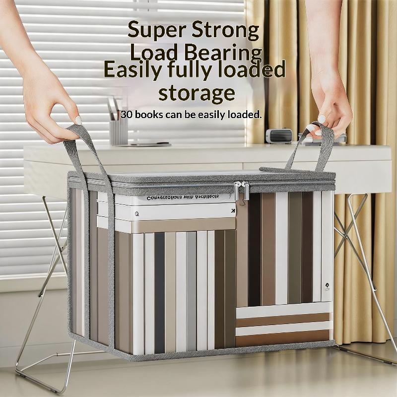 Clear Book Storage Bag Large Capacity Zipper Closure Sturdy Handles for Art Craft Supplies Stationery Organizer