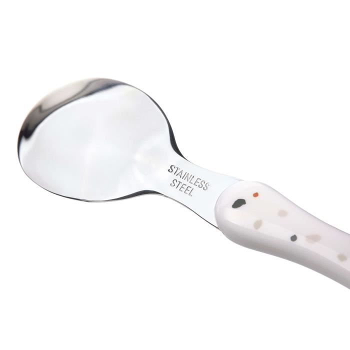 Couverts en inox - LÄSSIG - Tiny Farmer - Lot de 3 - Blanc - Adaptés aux enfants