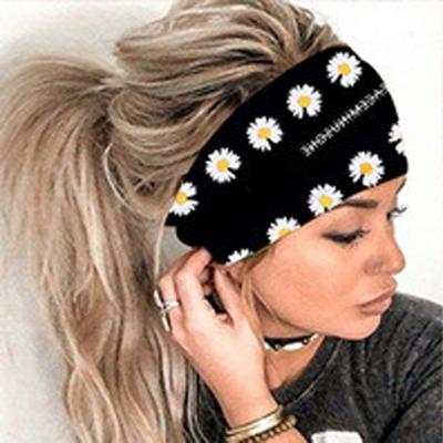 (Projetor)Feminino impresso bandana esportes cabelo com uma borda larga yoga bandana de cabelo macio faixa de cabelo pacote faixa de cabelo