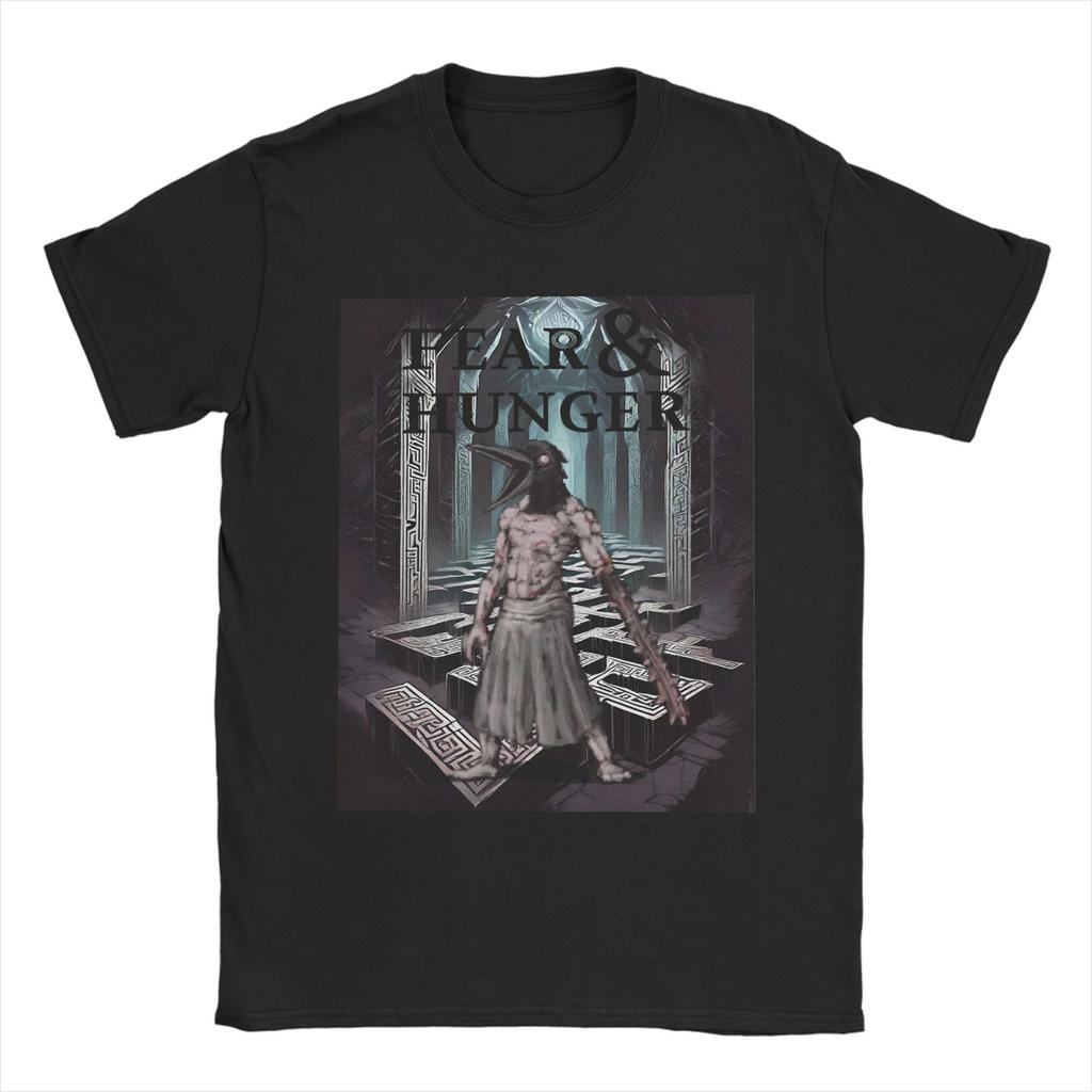 Fear and Hunger Games T-Shirt Men's 100%Cotton Clothing Vintage Horror Crewneck Short Sleeve