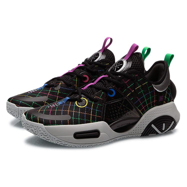 Zapatillas de baloncesto bajas transpirables y resistentes a la abrasión Li Ning All City 9 Wade Collection para hombre, color negro ABAR005-6