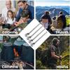 Hoolerry 4 Pieces Camping Spoon Long Handle Spoon Titanium Spoon Lightweight Ultralight Portable Flatware Soup Spoon Utensil for Outdoor Camping