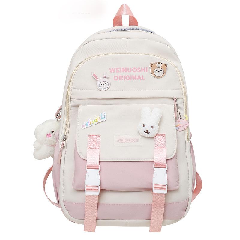 Children's Primary School Students Color Blocking School Backpack Female Middle School Students Junior High School Students Backpack