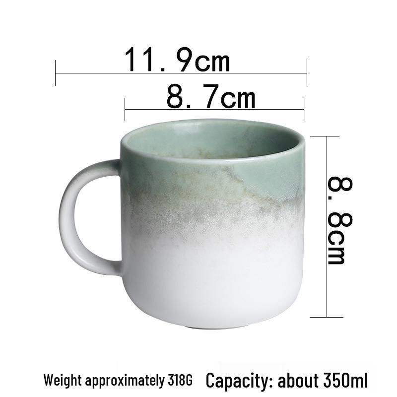 Nordic Ceramic Couple Coffee and Water Mug - Stylish and Creative Design 350ml